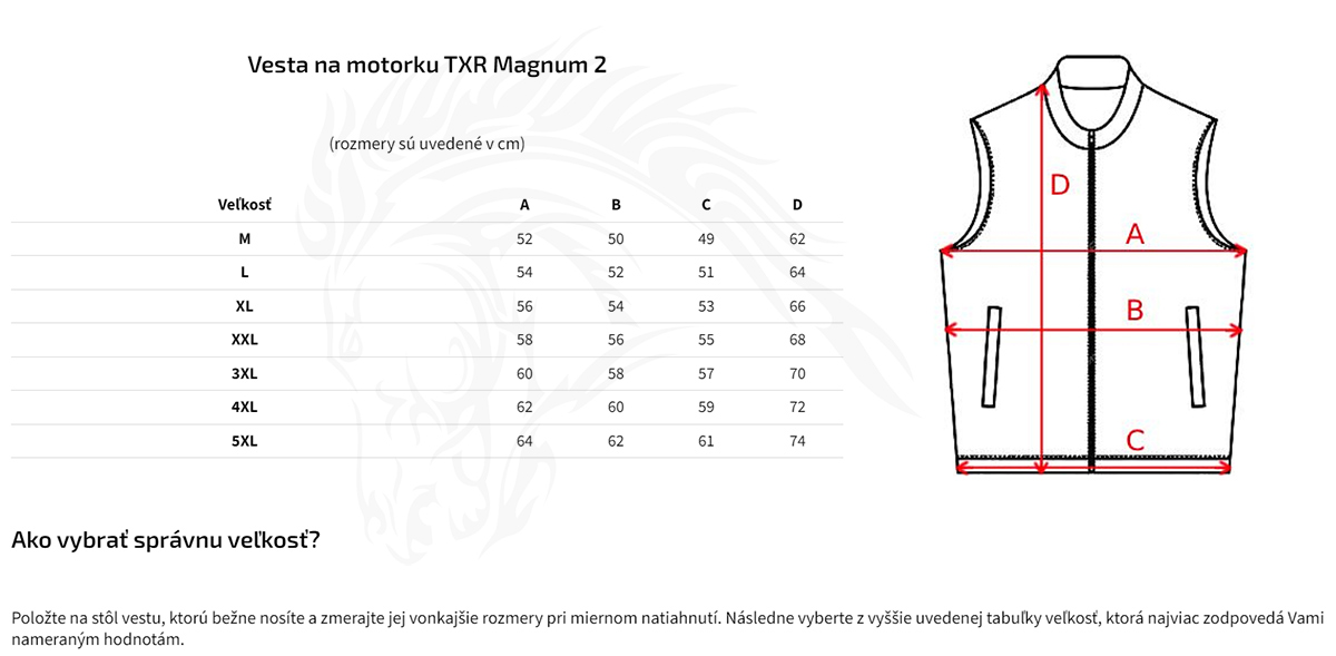 TXR Kožená vesta na motorku Magnum 2 M